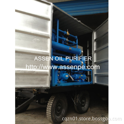 outdoor type high vacuum transformer oil filtration plant